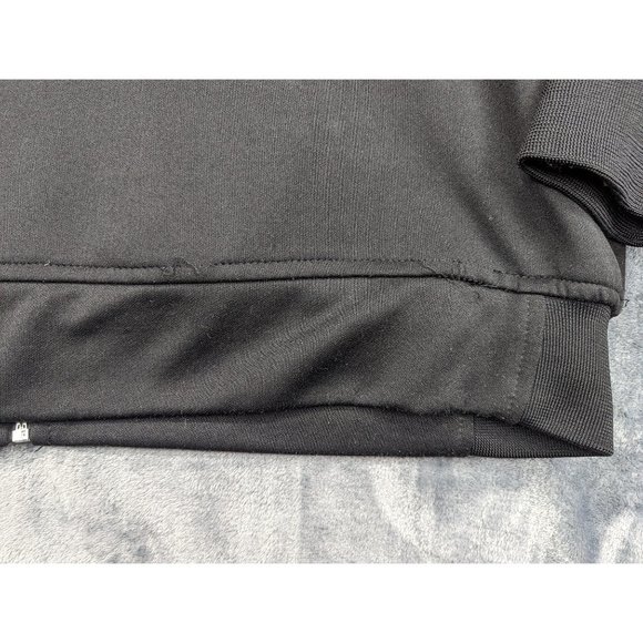 Y2K Athletic Works Track Jacket Mens L Full Zip Collared Baggy Relaxed 90s Black - Picture 10 of 13